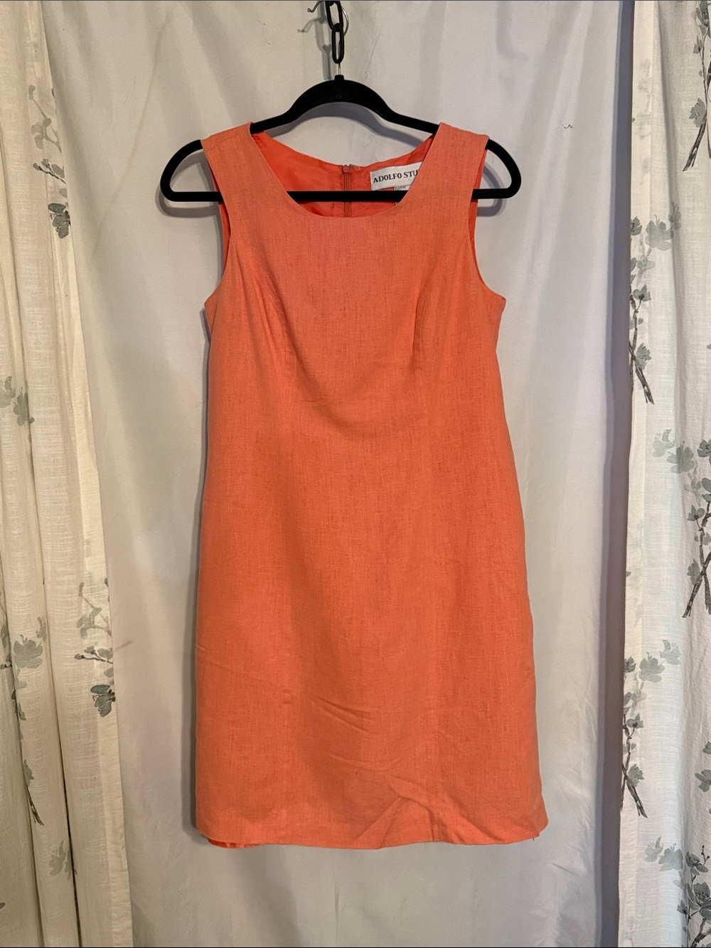 Sleeveless Coral Sheath Dress